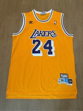 Kobe Bryant #24 Los Angeles Lakers Adidas Hardwood Classics Jersey XXL Gold NBA